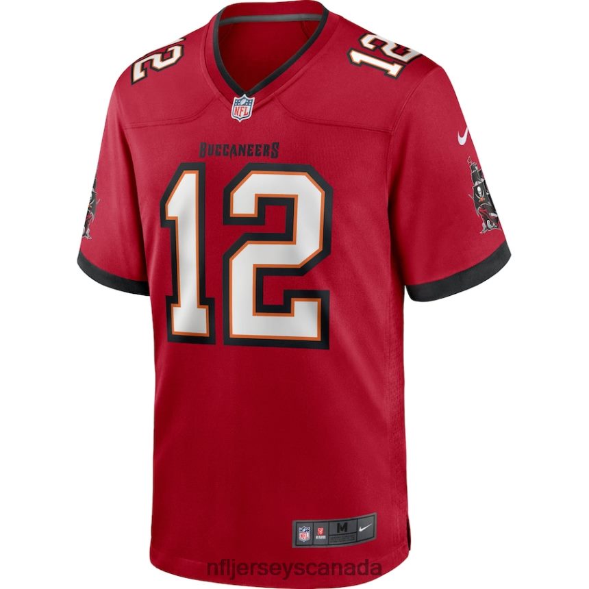 Men Tampa Bay Buccaneers Tom Brady Nike Red Game Jersey Clothing NFL TBXFR6151
