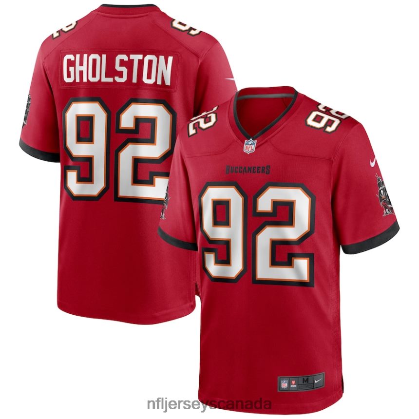 Men Tampa Bay Buccaneers William Gholston Nike Red Game Jersey Clothing NFL TBXFR64478