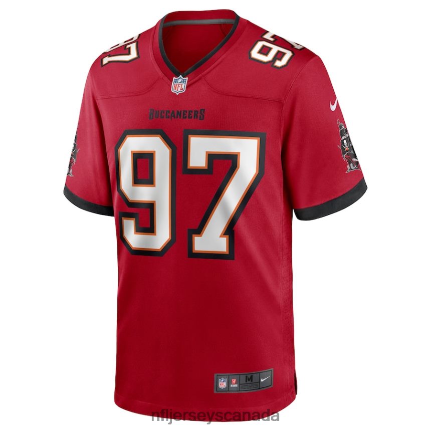 Men Tampa Bay Buccaneers Zach Triner Nike Red Game Jersey Clothing NFL TBXFR63962