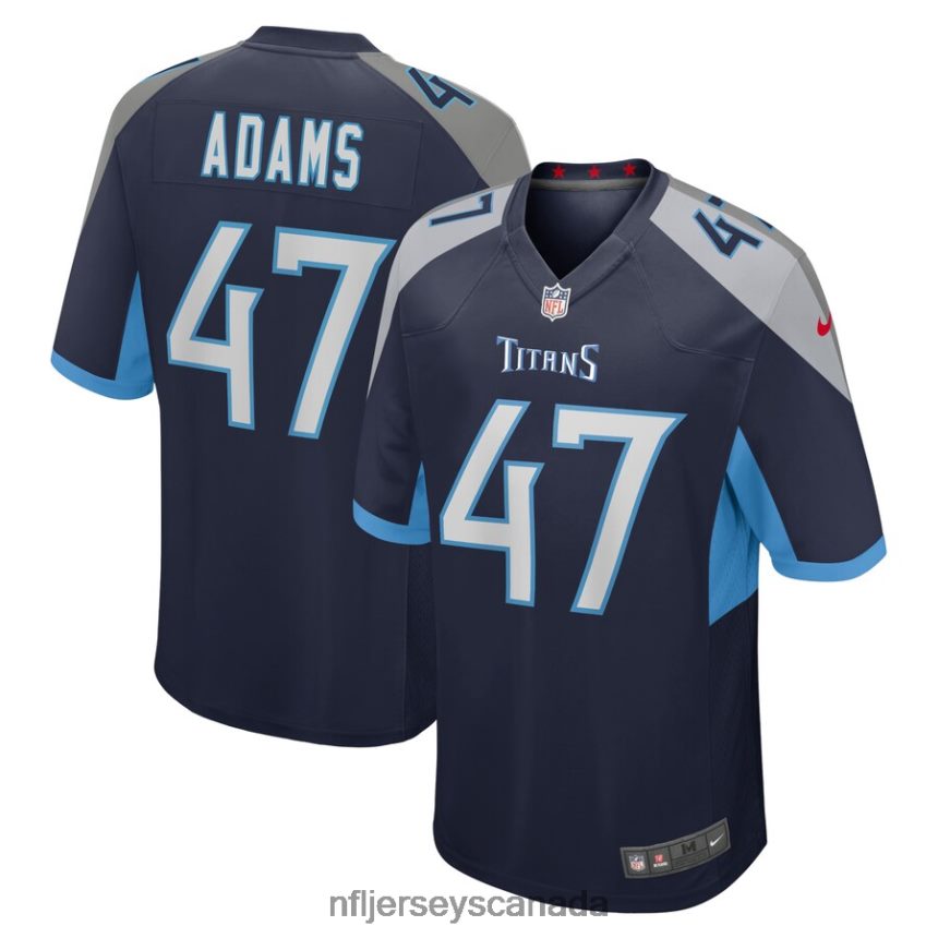 Men Tennessee Titans Andrew Adams Nike Navy Home Game Player Jersey Clothing NFL TBXFR66560