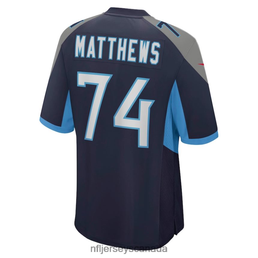 Men Tennessee Titans Bruce Matthews Nike Navy Retired Player Jersey Clothing NFL TBXFR64529