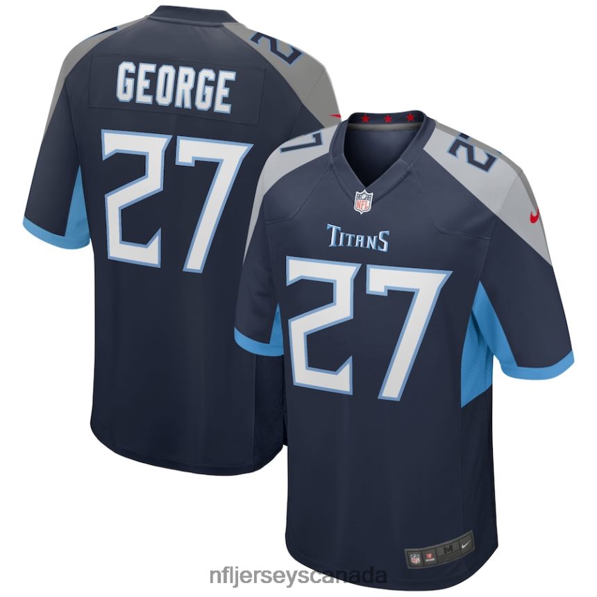 Men Tennessee Titans Eddie George Nike Navy Game Retired Player Jersey Clothing NFL TBXFR62426