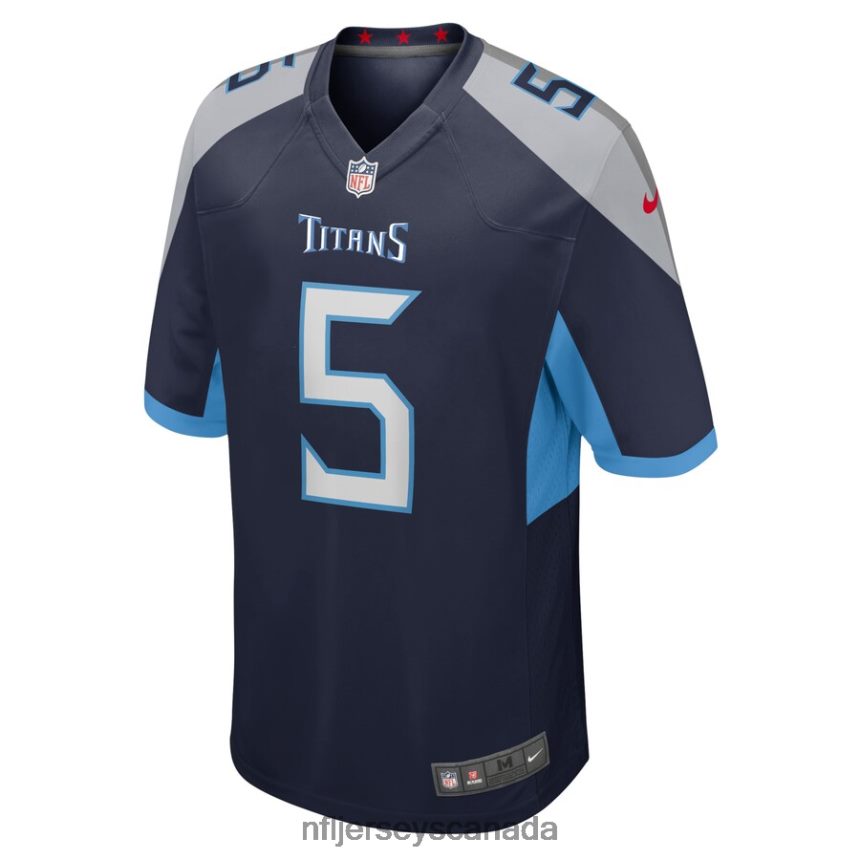 Men Tennessee Titans Kevin Hogan Nike Navy Home Game Player Jersey Clothing NFL TBXFR66757