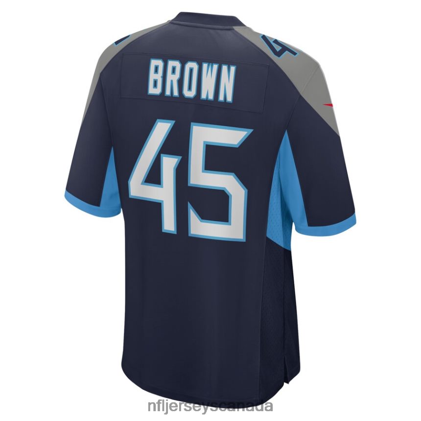 Men Tennessee Titans Kyron Brown Nike Navy Home Game Player Jersey Clothing NFL TBXFR64911