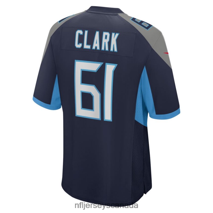 Men Tennessee Titans Le\Raven Clark Nike Navy Home Game Player Jersey Clothing NFL TBXFR66306