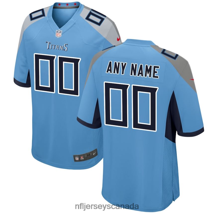 Men Tennessee Titans Nike Light Blue Alternate Custom Game Jersey Clothing NFL TBXFR6340