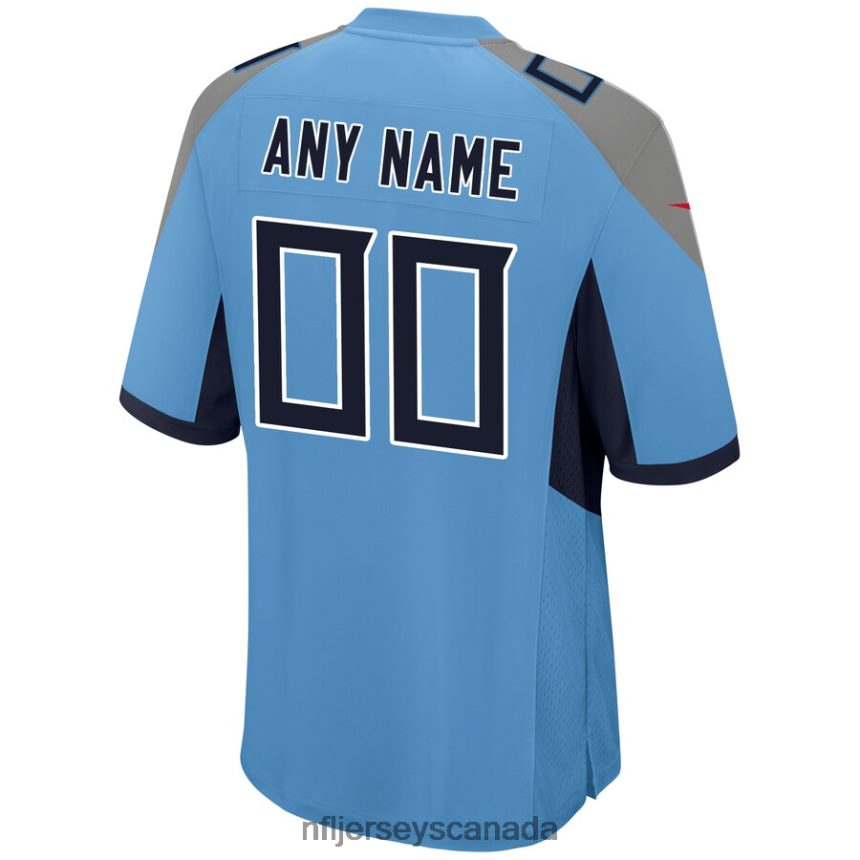 Men Tennessee Titans Nike Light Blue Alternate Custom Game Jersey Clothing NFL TBXFR6340