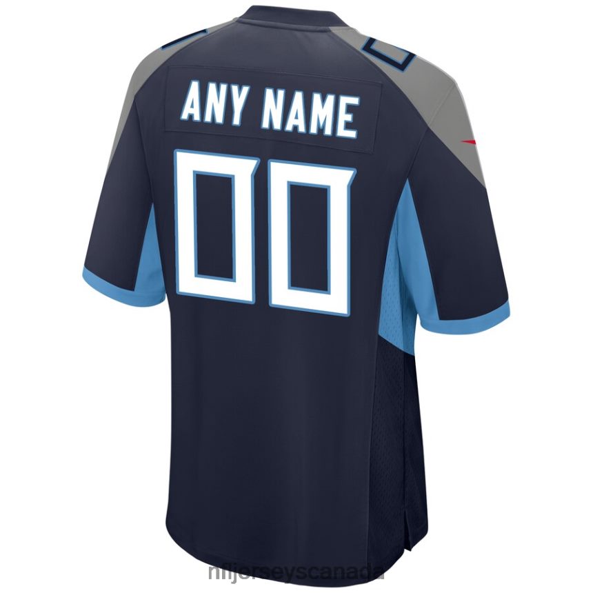 Men Tennessee Titans Nike Navy Custom Jersey Clothing NFL TBXFR6196