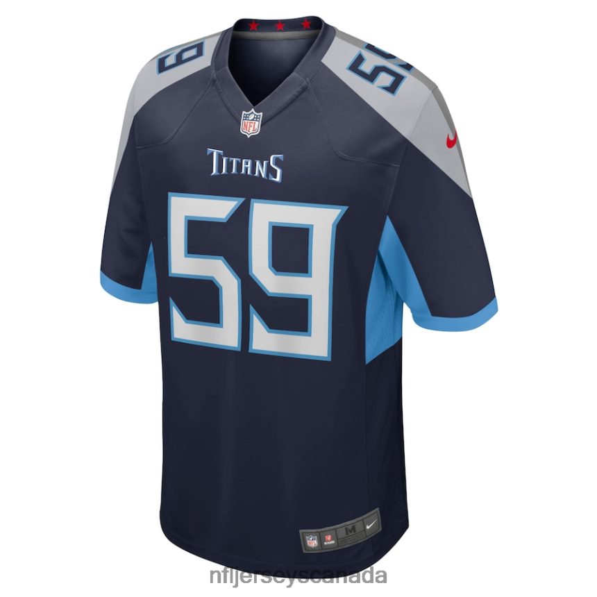 Men Tennessee Titans Sam Okuayinonu Nike Navy Home Game Player Jersey Clothing NFL TBXFR67069
