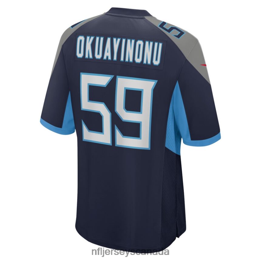 Men Tennessee Titans Sam Okuayinonu Nike Navy Home Game Player Jersey Clothing NFL TBXFR67069