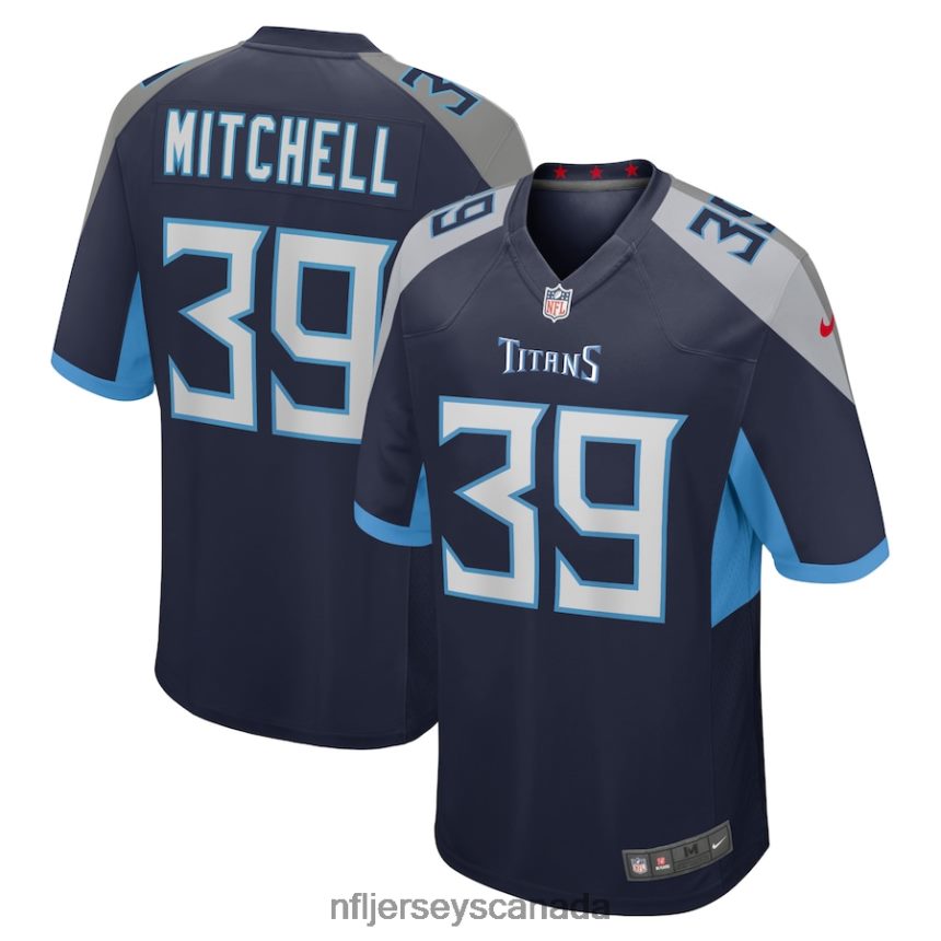 Men Tennessee Titans Terrance Mitchell Nike Navy Home Game Player Jersey Clothing NFL TBXFR64491