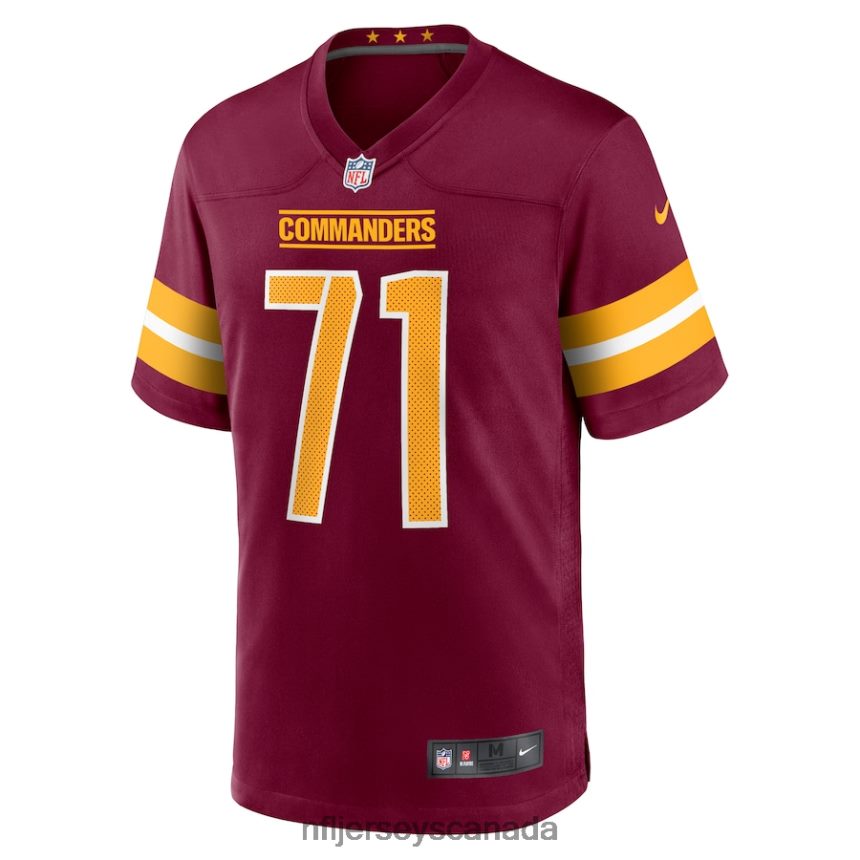 Men Washington Commanders Andrew Wylie Nike Burgundy Game Player Jersey Clothing NFL TBXFR66190
