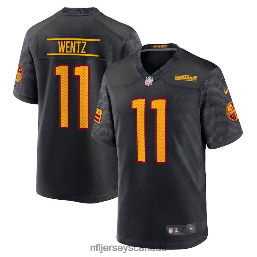 Men Washington Commanders Carson Wentz Nike Black Alternate Game Player Jersey Clothing NFL TBXFR61910