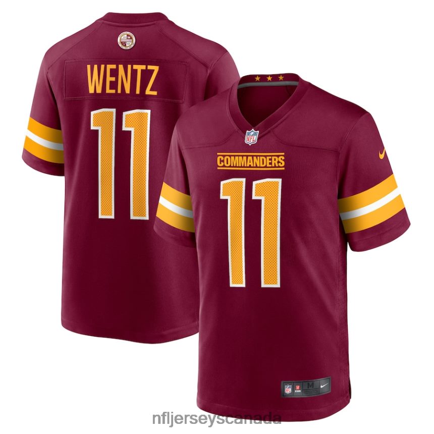 Men Washington Commanders Carson Wentz Nike Burgundy Game Jersey Clothing NFL TBXFR64721