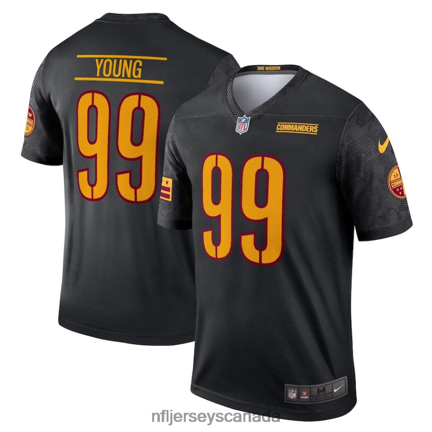 Men Washington Commanders Chase Young Nike Black Alternate Legend Jersey Clothing NFL TBXFR61327