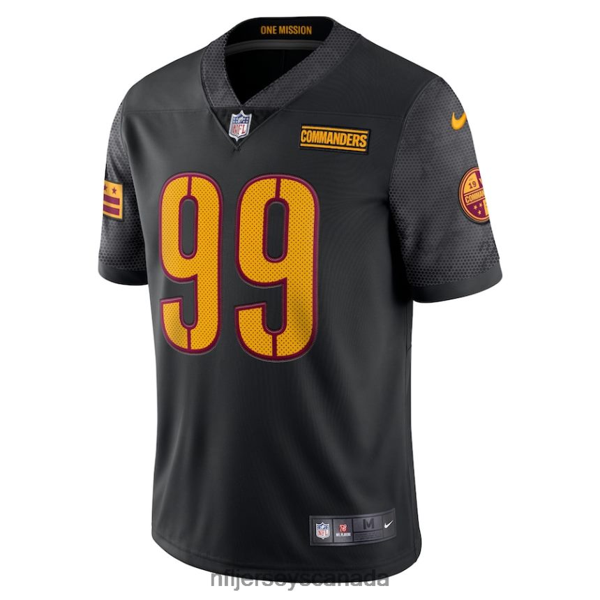Men Washington Commanders Chase Young Nike Black Alternate Vapor Limited Jersey Clothing NFL TBXFR6877