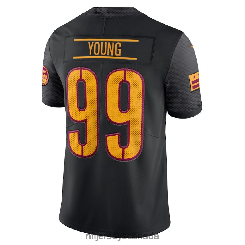 Men Washington Commanders Chase Young Nike Black Alternate Vapor Limited Jersey Clothing NFL TBXFR6877