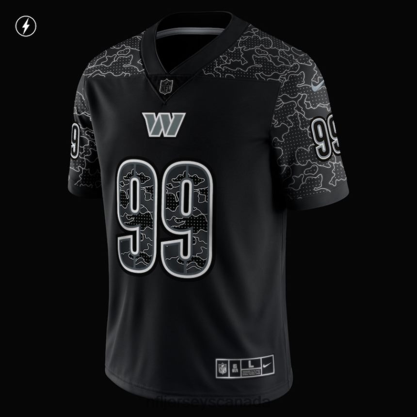 Men Washington Commanders Chase Young Nike Black RFLCTV Limited Jersey Clothing NFL TBXFR62612