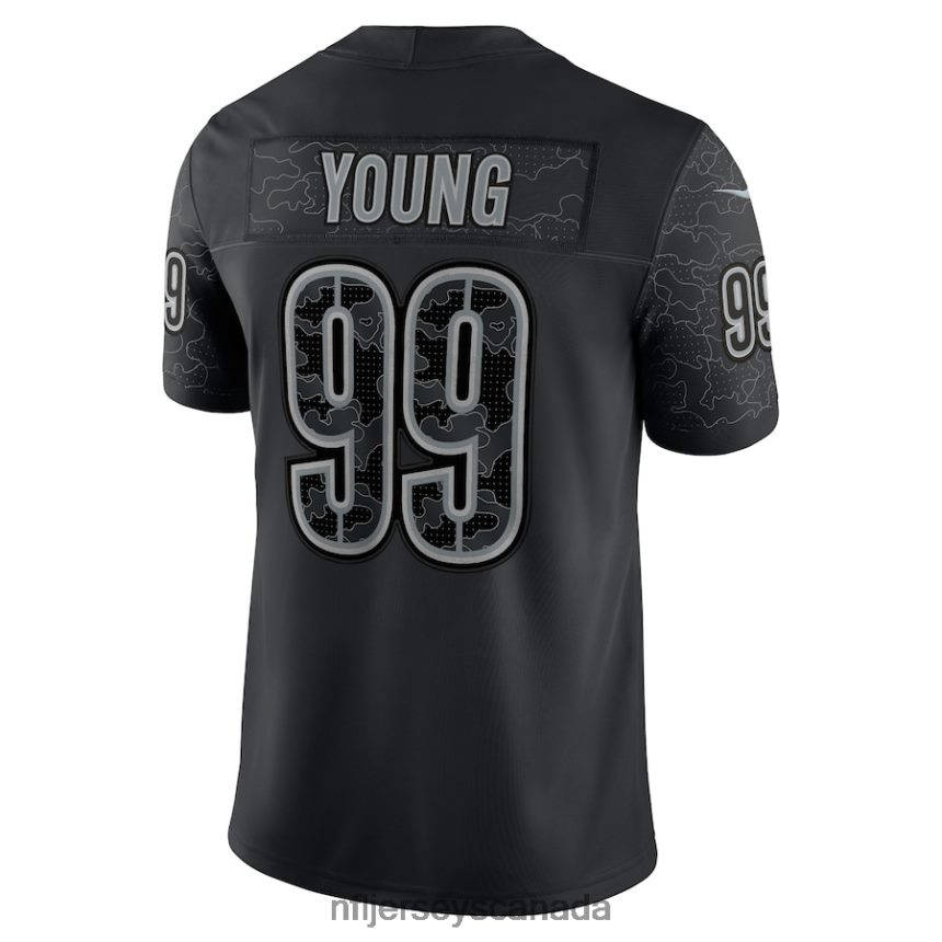 Men Washington Commanders Chase Young Nike Black RFLCTV Limited Jersey Clothing NFL TBXFR62612