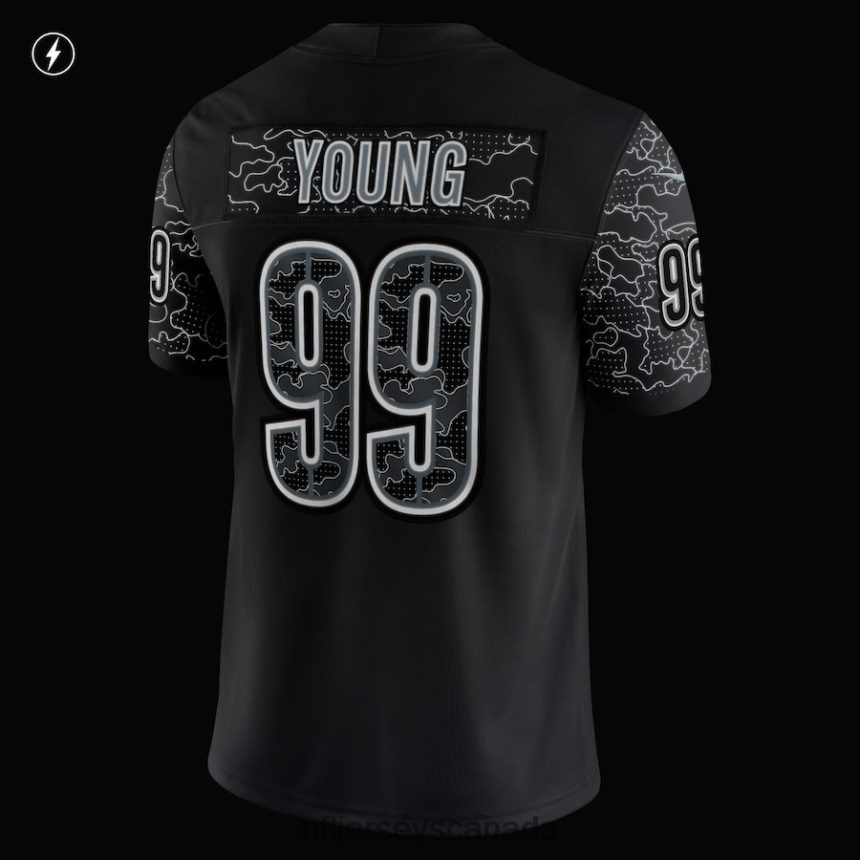 Men Washington Commanders Chase Young Nike Black RFLCTV Limited Jersey Clothing NFL TBXFR62612