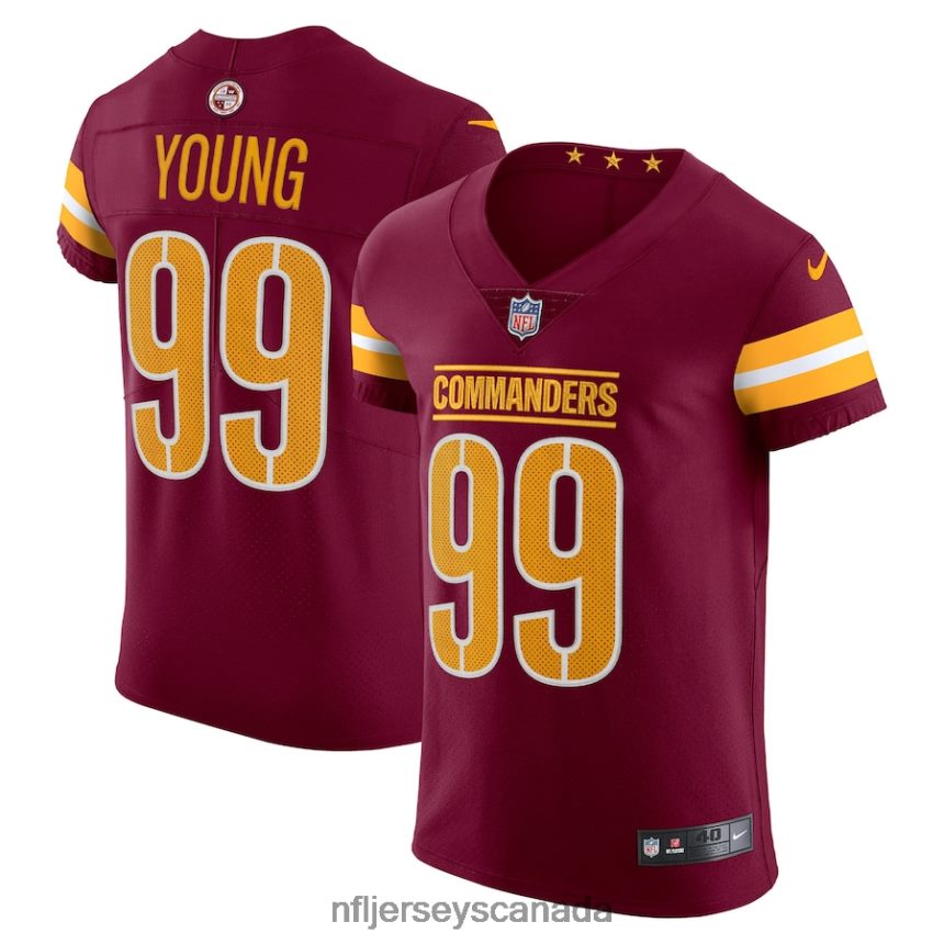 Men Washington Commanders Chase Young Nike Burgundy Vapor Elite Jersey Clothing NFL TBXFR65852