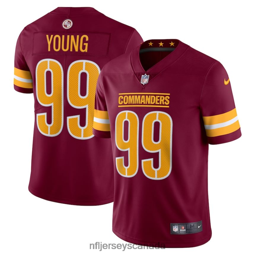 Men Washington Commanders Chase Young Nike Burgundy Vapor Limited Jersey Clothing NFL TBXFR63752