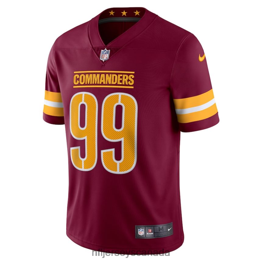 Men Washington Commanders Chase Young Nike Burgundy Vapor Limited Jersey Clothing NFL TBXFR63752
