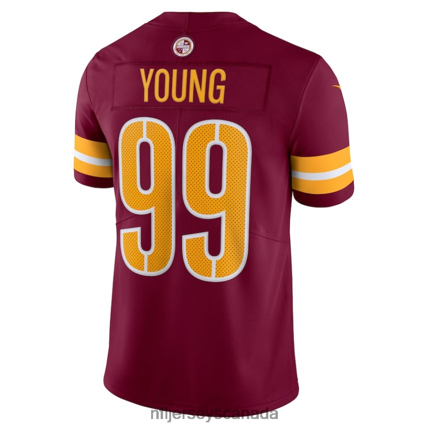 Men Washington Commanders Chase Young Nike Burgundy Vapor Limited Jersey Clothing NFL TBXFR63752