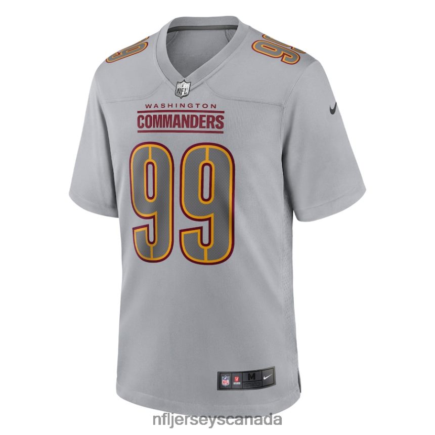 Men Washington Commanders Chase Young Nike Gray Atmosphere Fashion Game Jersey Clothing NFL TBXFR62928