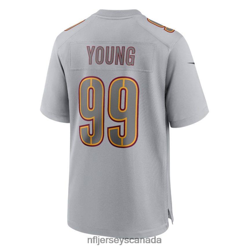 Men Washington Commanders Chase Young Nike Gray Atmosphere Fashion Game Jersey Clothing NFL TBXFR62928
