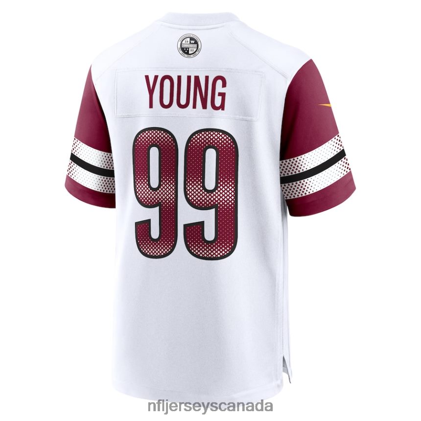 Men Washington Commanders Chase Young Nike White Game Jersey Clothing NFL TBXFR64458