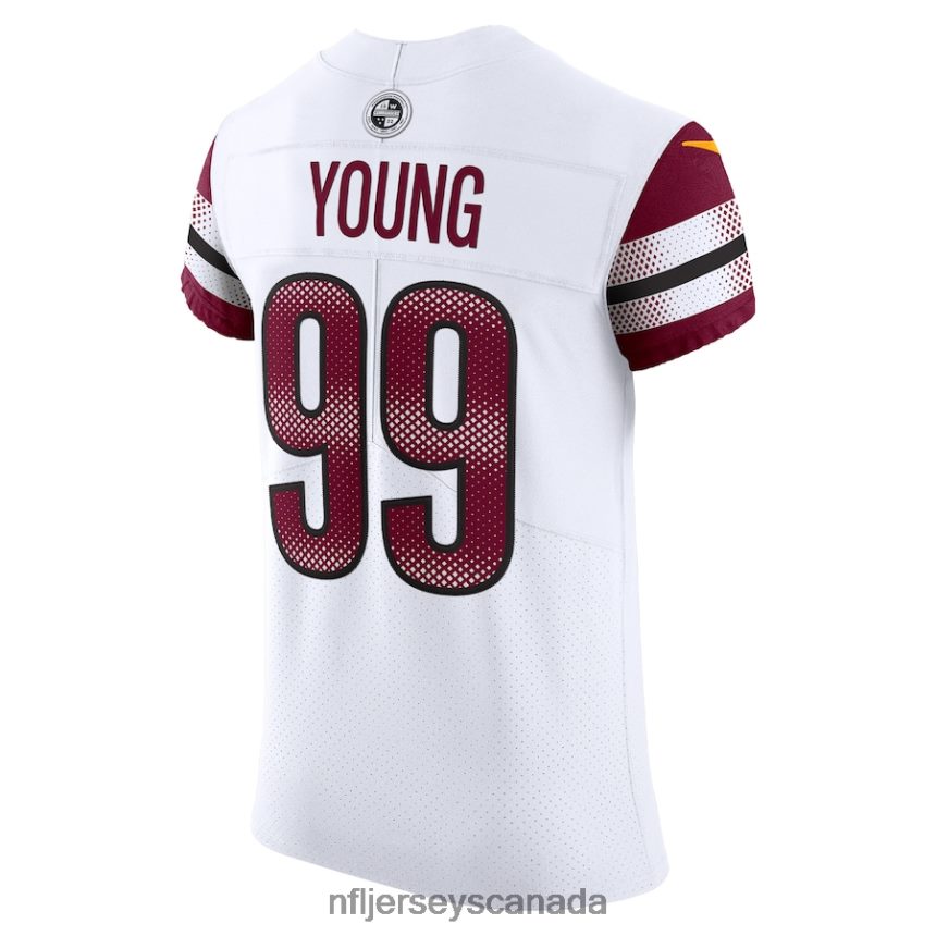Men Washington Commanders Chase Young Nike White Vapor Elite Jersey Clothing NFL TBXFR63059