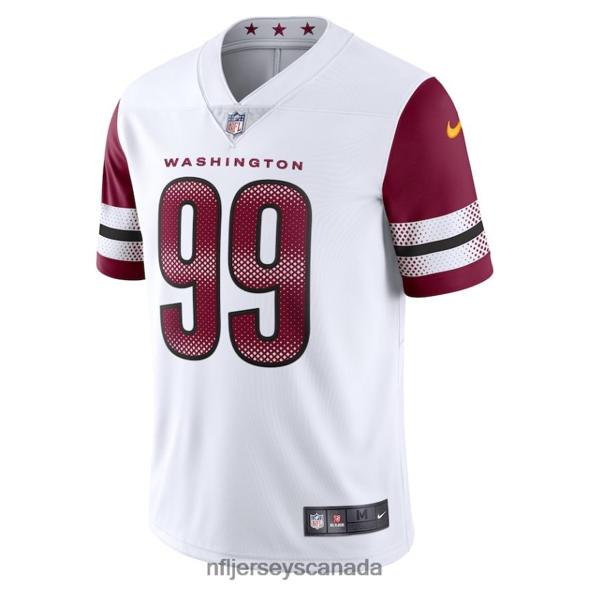 Men Washington Commanders Chase Young Nike White Vapor Limited Jersey Clothing NFL TBXFR63322