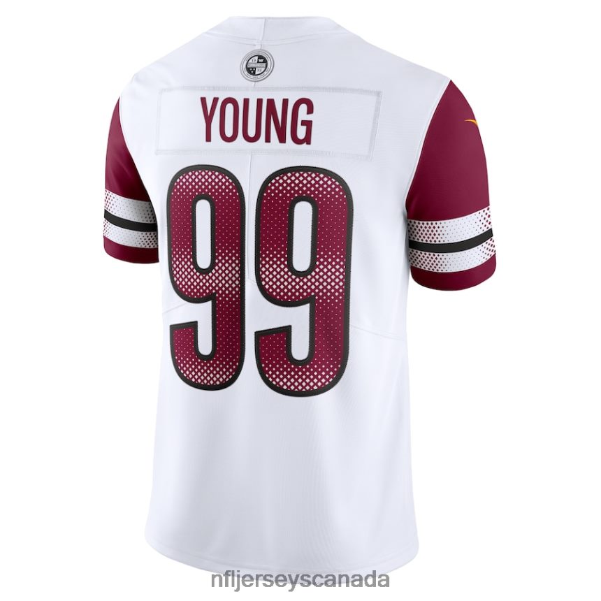 Men Washington Commanders Chase Young Nike White Vapor Limited Jersey Clothing NFL TBXFR63322