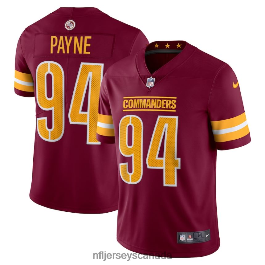 Men Washington Commanders DaRon Payne Nike Burgundy Vapor Limited Jersey Clothing NFL TBXFR6582