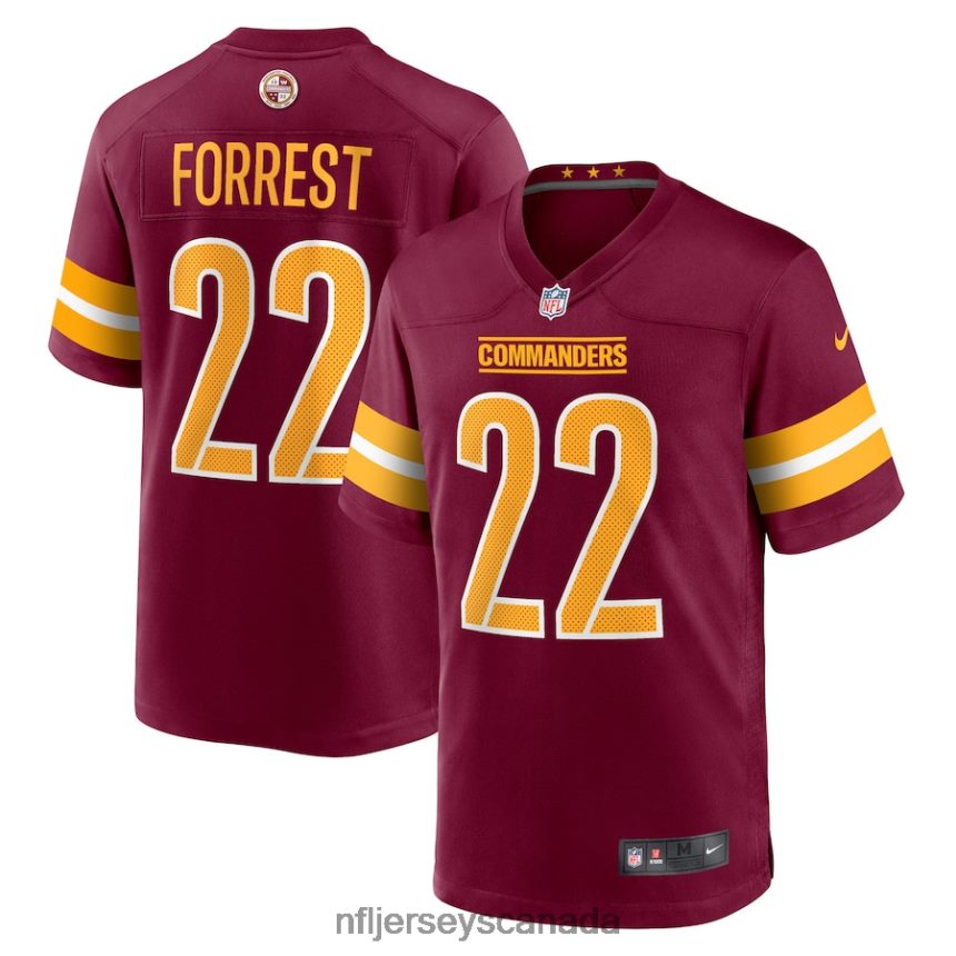 Men Washington Commanders Darrick Forrest Nike Burgundy Game Player Jersey Clothing NFL TBXFR62729