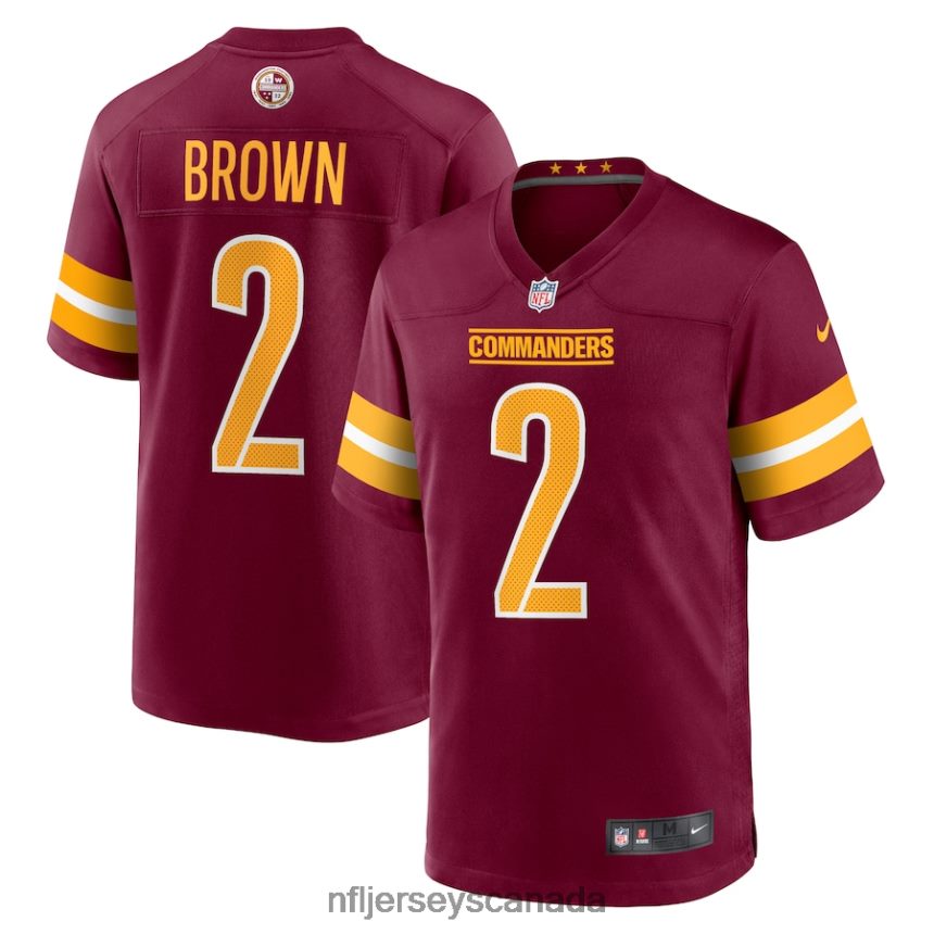 Men Washington Commanders Dyami Brown Nike Burgundy Game Jersey Clothing NFL TBXFR64702