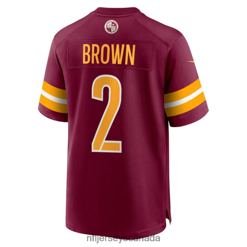 Men Washington Commanders Dyami Brown Nike Burgundy Game Jersey Clothing NFL TBXFR64702
