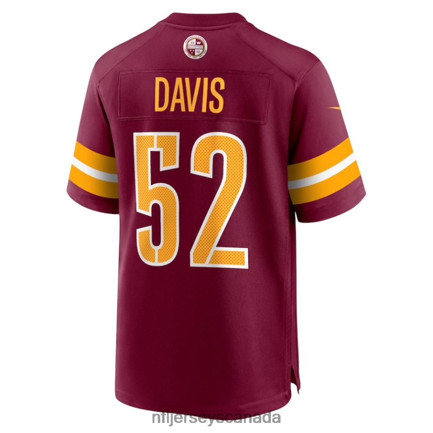 Men Washington Commanders Jamin Davis Nike Burgundy Game Jersey Clothing NFL TBXFR66504