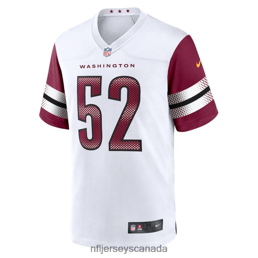 Men Washington Commanders Jamin Davis Nike White Game Jersey Clothing NFL TBXFR64318