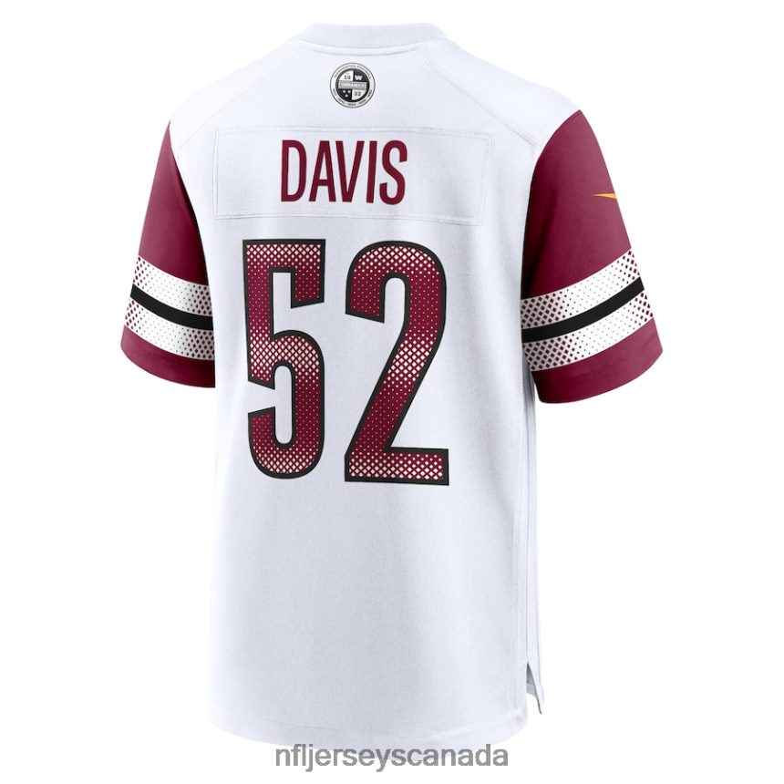 Men Washington Commanders Jamin Davis Nike White Game Jersey Clothing NFL TBXFR64318