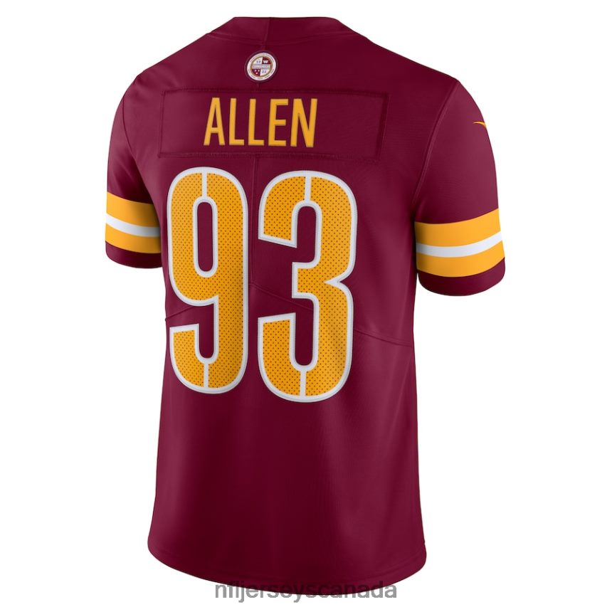 Men Washington Commanders Jonathan Allen Nike Burgundy Vapor Limited Jersey Clothing NFL TBXFR63045