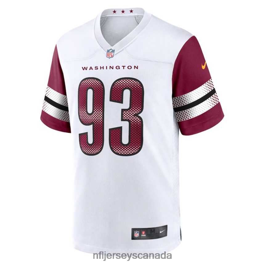 Men Washington Commanders Jonathan Allen Nike White Game Jersey Clothing NFL TBXFR61172