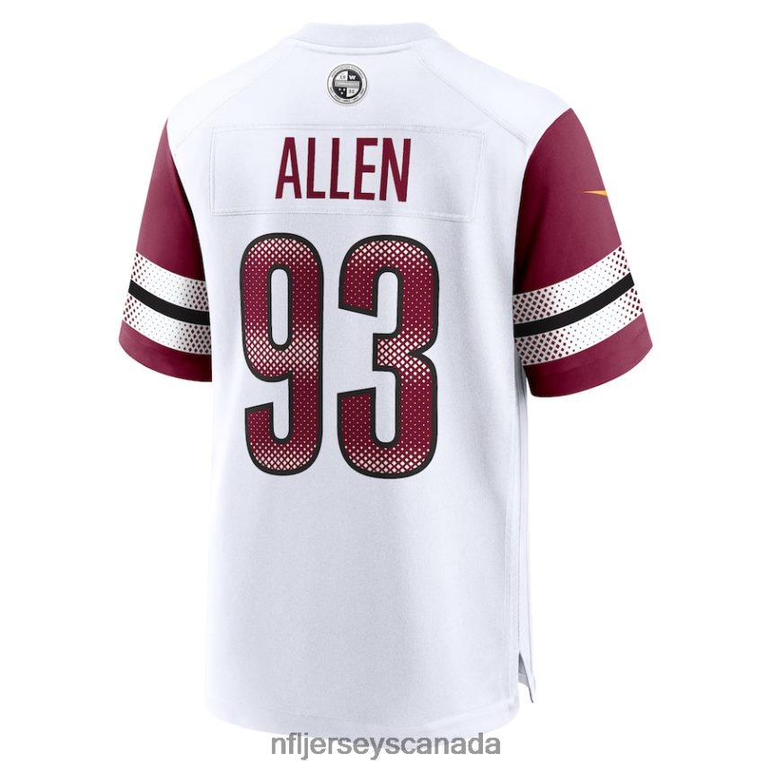 Men Washington Commanders Jonathan Allen Nike White Game Jersey Clothing NFL TBXFR61172