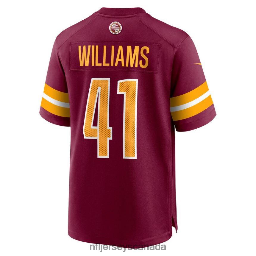 Men Washington Commanders Jonathan Williams Nike Burgundy Game Jersey Clothing NFL TBXFR66798