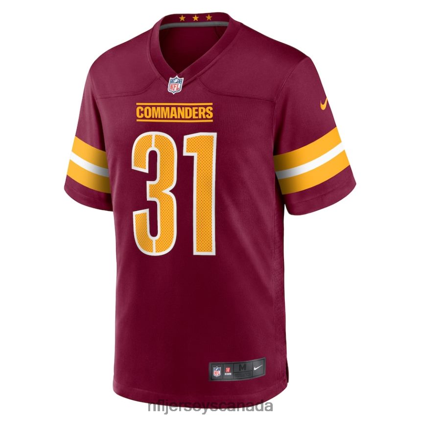 Men Washington Commanders Kamren Curl Nike Burgundy Game Jersey Clothing NFL TBXFR64187