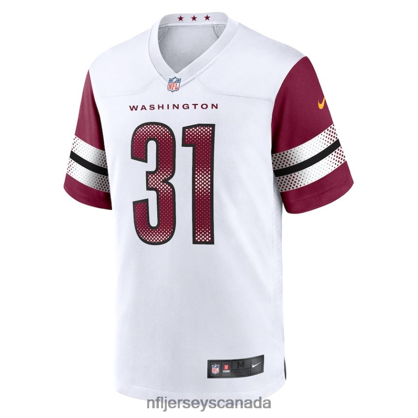 Men Washington Commanders Kamren Curl Nike White Game Jersey Clothing NFL TBXFR66099