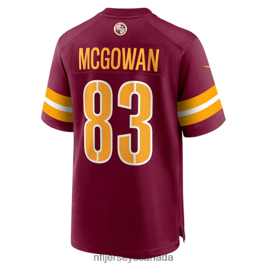 Men Washington Commanders Kyric Mcgowan Nike Burgundy Player Game Jersey Clothing NFL TBXFR63812