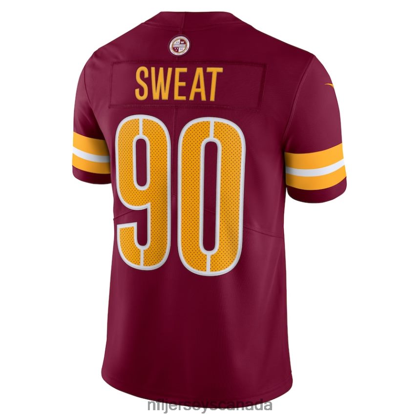 Men Washington Commanders Montez Sweat Nike Burgundy Vapor Limited Jersey Clothing NFL TBXFR64706
