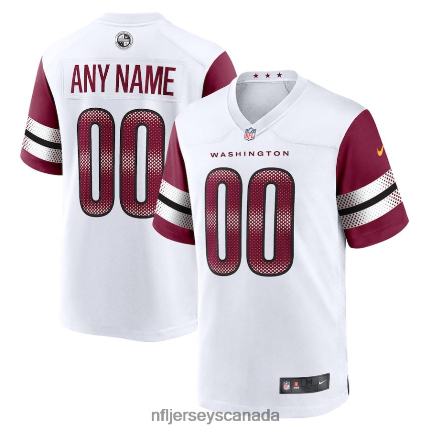 Men Washington Commanders Nike White Game Custom Player Jersey Clothing NFL TBXFR6644
